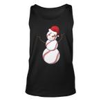 Snowman Baseball Tank Tops