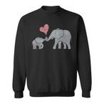 Mom And Baby Elephant Sweatshirts