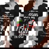 Be Nice To The School Nurse Santa Is Watching Women V-Neck T-Shirt