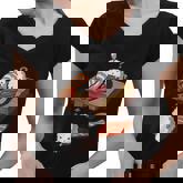 Funny Japanese Nigiri Sushi Sleepwalking Graphic Design Printed Casual Daily Basic Women V-Neck T-Shirt