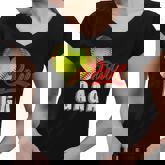 Womens Baseball Softball Ball Heart Gaga Funny Mothers Day Sporter  Women V-Neck T-Shirt