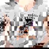 Gnomes Halloween With My Gnomies Witch Garden Gnome Women V-Neck T-Shirt