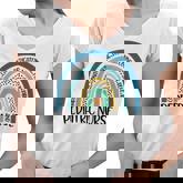 Pediatric Nurse Cute Rainbow Funny Pediatric Nurse Women V-Neck T-Shirt