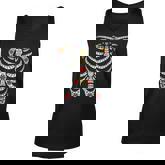 Halloween Day Of Dead Skeleton Flowers Decorated Men Women Tank Top Graphic Print Unisex