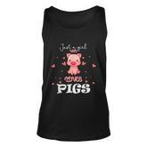 Just A Girl Who Loves Pigs Cute Animal Pig Nice Gift Girls Graphic Design Printed Casual Daily Basic Unisex Tank Top