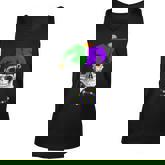 Mardi Gras Skull Jester Hat Unisex Tank Top
