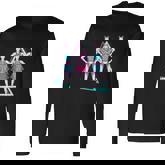 90S Synthwave Cheer Team Cheerleader Vaporwave Cheerleading Long Sleeve T-Shirt