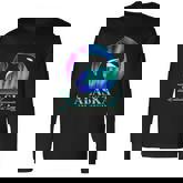 Alaska State Pride Alaska Northern Lights Alaskan Orca Whale Long Sleeve T-Shirt