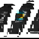 Bahamas Patriotic Bahamian Pride Flag Long Sleeve T-Shirt