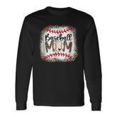 Baseball Mom Leopard Softball Mom 2022 Men Women Long Sleeve T-Shirt T-shirt Graphic Print