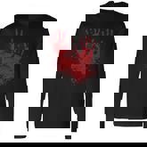 Blood Hand Costume I Bleed Killer Zombie Halloween Party Men Women Long Sleeve T-Shirt T-shirt Graphic Print