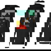 Cute Black Cat Vintage Retro Style Bombay Cat Lovers Long Sleeve T-Shirt