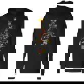 Horse Tree Christmas Candy Cane Long Sleeve T-Shirt