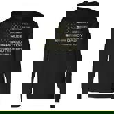 Husband Daddy Protector Hero Fathers Day Flag V2 Long Sleeve T-Shirt