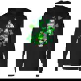 Love Gnomes Irish Shamrock St Patricks Day Four Leaf Clover Men Women Long Sleeve T-Shirt T-shirt Graphic Print