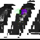 Mardi Gras Skull Jester Hat Long Sleeve T-Shirt