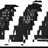 Skeleton Dance Graph Figures Equation Math Teacher Halloween Men Women Long Sleeve T-Shirt T-shirt Graphic Print