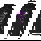 Spookscene Edgy Kitty Hat Scene Kid Emo Alt Goth Purple Men Women Long Sleeve T-Shirt T-shirt Graphic Print