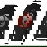 Travelling Shadow In A Red Circle Long Sleeve T-Shirt