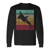 Whale Orca Retro Style Men Women Novelty Vintage Men Women Long Sleeve T-Shirt T-shirt Graphic Print