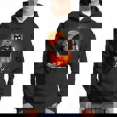 Killer Halloween Scary Moon Black Cat With Knife Pumpkin Men Hoodie