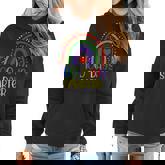 100 Days Smarter Happy 100Th Day Of School Rainbow Leopard Women Hoodie Graphic Print Hooded Sweatshirt