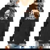 Atlanta Baseball Skyline Atlanta Cityscape  Women Hoodie Graphic Print Hooded Sweatshirt