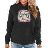 Baseball Mom Leopard Funny Softball Mom Mothers Day 2022  Women Hoodie Graphic Print Hooded Sweatshirt