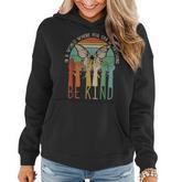 Be Kind  Autism Awareness Asl Mom Teacher Kindness  Women Hoodie Graphic Print Hooded Sweatshirt