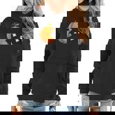 Funny Halloween Gamer Pumpkin Eating Ghost Gaming Costume Women Hoodie Graphic Print Hooded Sweatshirt