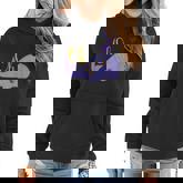 Funny Oh Whale  For Marine Mammal Lovers- Purple Women Hoodie Graphic Print Hooded Sweatshirt