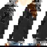 Halloween Black Cat Superstition Killer With A Knife   Women Hoodie Graphic Print Hooded Sweatshirt