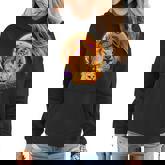 Halloween Pomeranian Dog Moon With Pumpkin Funny Gifts Women Women Hoodie Graphic Print Hooded Sweatshirt