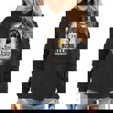 Messy Bun Mom Of Both Baseball Softball Busy Raising Ballers  Women Hoodie Graphic Print Hooded Sweatshirt