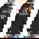 Sibling Quote I Love My Big Bro Heart Brother Women Hoodie