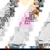 October We Wear Pink Rainbow Breast Cancer Awareness Leopard  Women Hoodie Graphic Print Hooded Sweatshirt