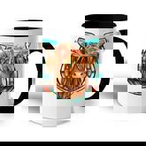 Floral Highland Cow Heifer Horseshoe Western Country Cowboy  Accent Mug