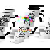Free Mom Hugs Messy Bun Lgbt Pride Rainbow  V4 Accent Mug