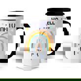 Hello Tk Rainbow For Prek Preschool Teacher Girls  Accent Mug