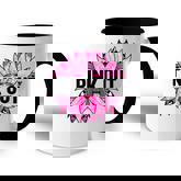 Pink Out Breast Cancer Awareness Sunflower Pink  Accent Mug