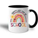 Rainbow Happy Last Day Of School Teacher Student Graduation  V2 Accent Mug