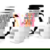 Retro Groovy Aunt Matching Family 1St Birthday Party  Accent Mug