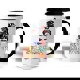 See You In Roevember Messy Bun Us Flag Groove Wave Text  Accent Mug