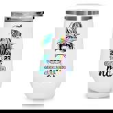 Class Of 2023 Senior Mom Proud Senior Mom Messy Bun  Wine Tumbler