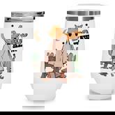 Cowboy Boo How Retro Ghost Halloween Costume Desert Cactus  Wine Tumbler