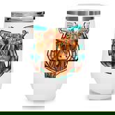 Floral Highland Cow Heifer Horseshoe Western Country Cowboy  Wine Tumbler