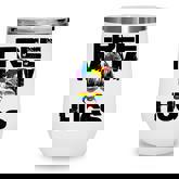Free Mom Hugs Messy Bun Rainbow Flag Gay Lgbt Pride Equality  Wine Tumbler