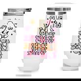 Halloween Retro Groovy Spooky Ghost Boo Funny Women Kids  V2 Wine Tumbler