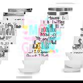 I Have Two Titles Mom And Granny Women Floral Decor Grandma  Wine Tumbler