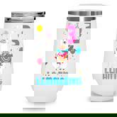 Kids 3Rd Birthday I Am 3 Years Old And Llamazing Llama Girl Ns  Wine Tumbler